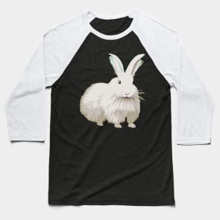 Fluffy Dwarf Angora Rabbit as a Vintage Pet Furry and Cute Bunny Animal Baseball T-Shirt